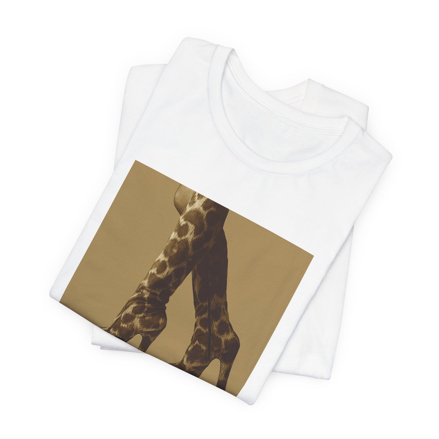 Leopard Tee White Cafe